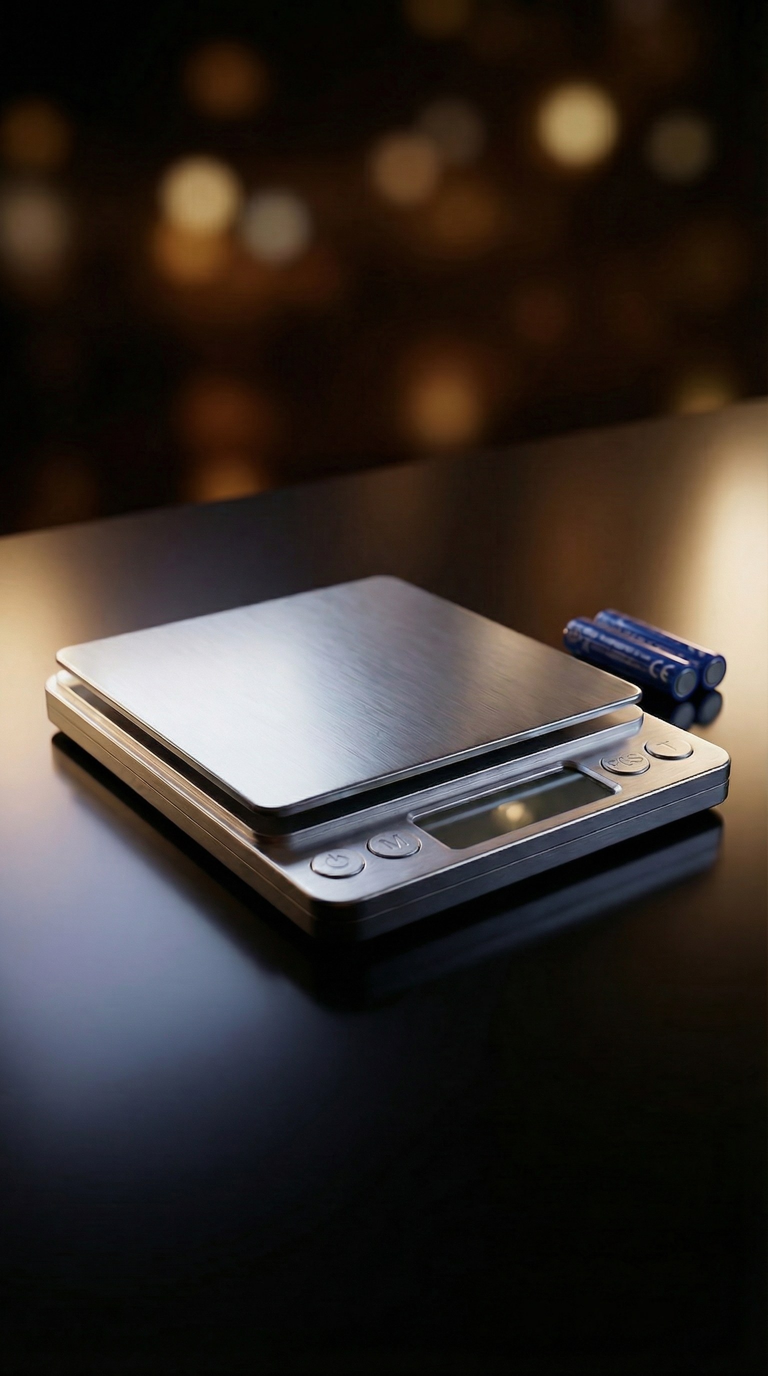 Balança Digital IMIXLAR — design premium em superfície escura