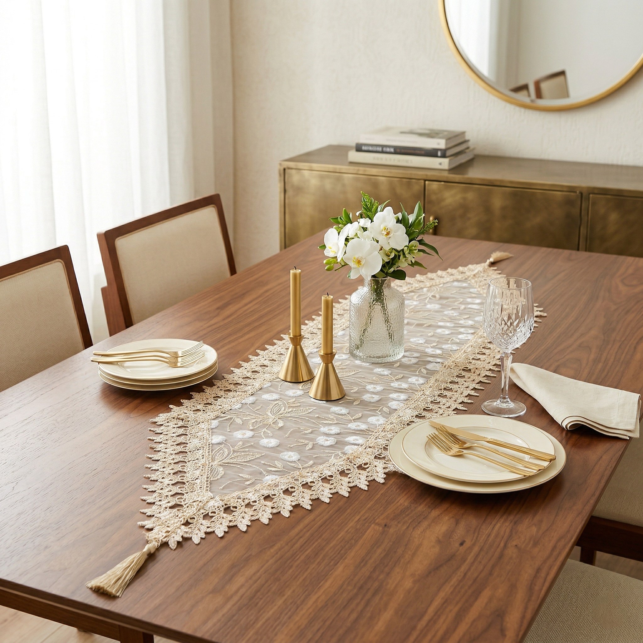 Caminho de Mesa Renda 40x120cm