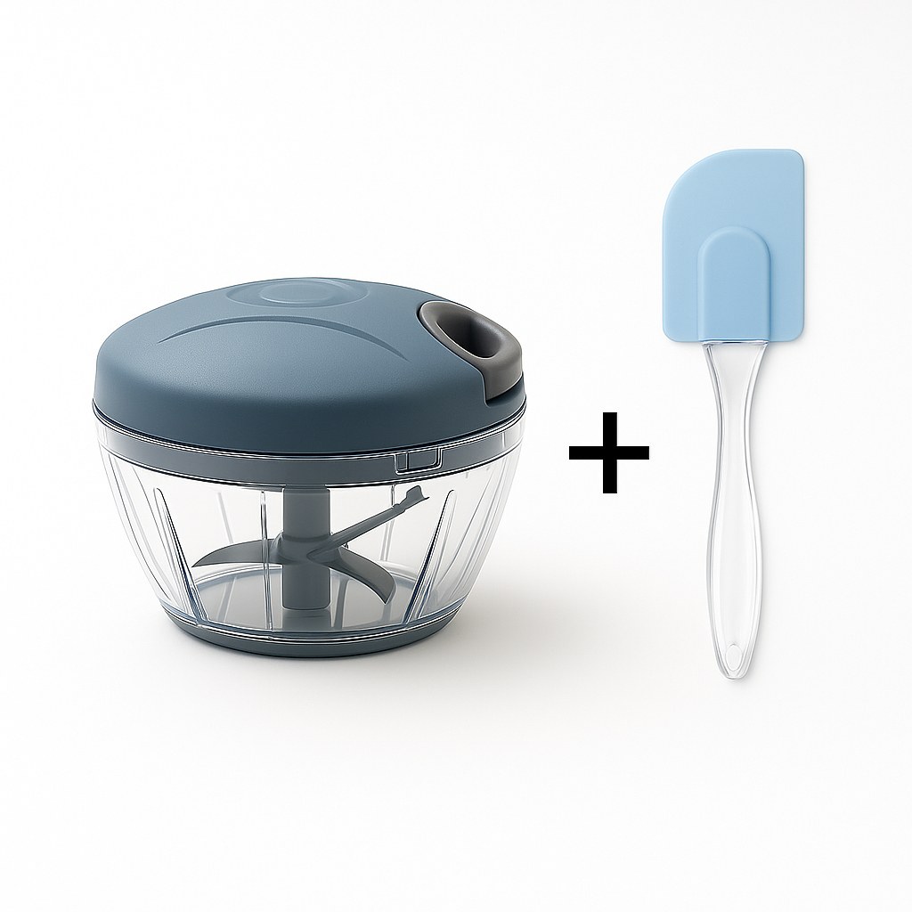 Kit Processador 500ml + Espátula Azul