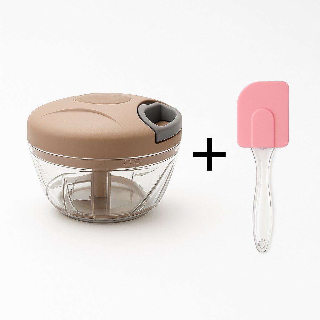 Kit Processador 500ml + Espátula Rosa